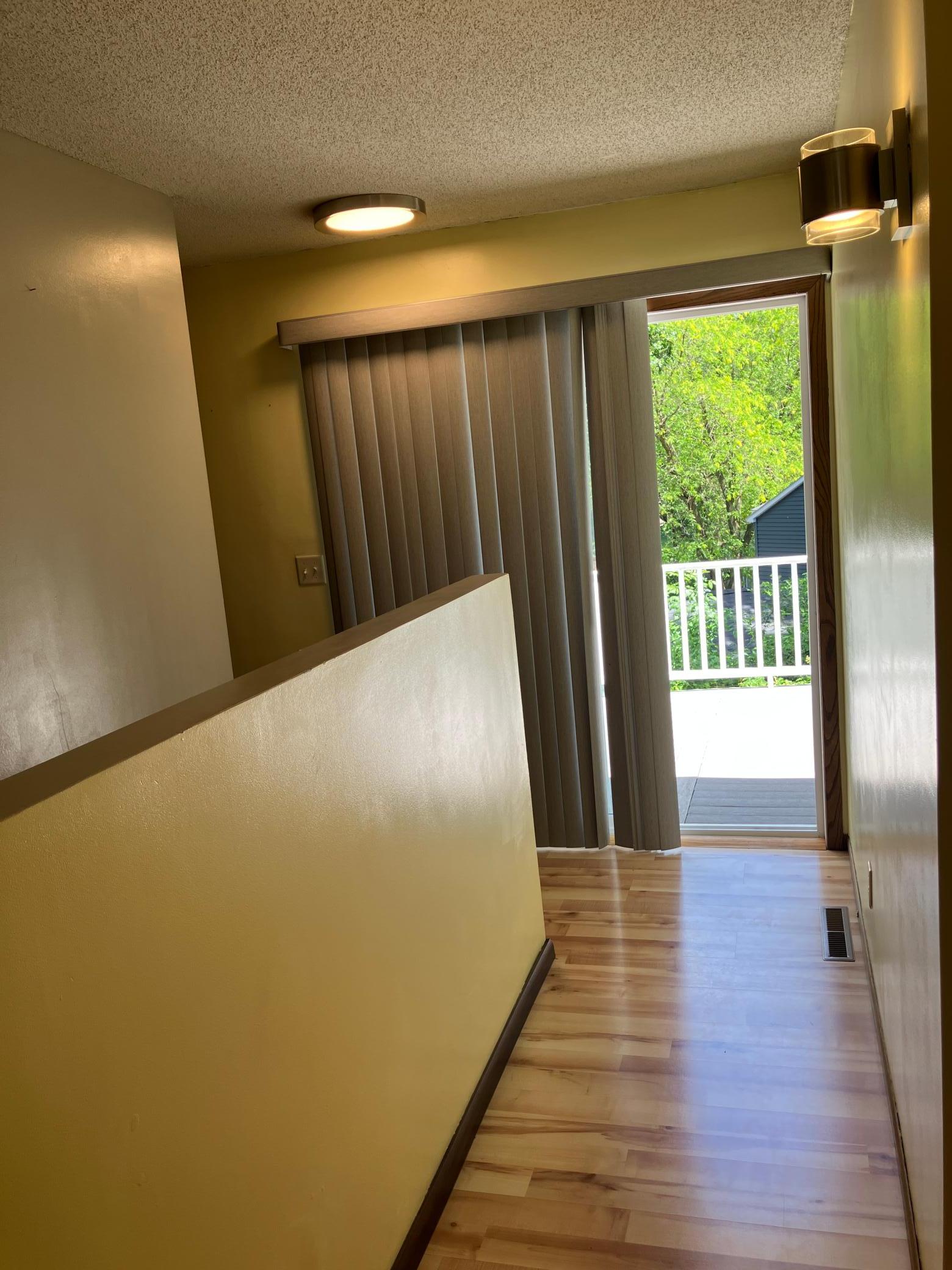 Sliding door out to the deck