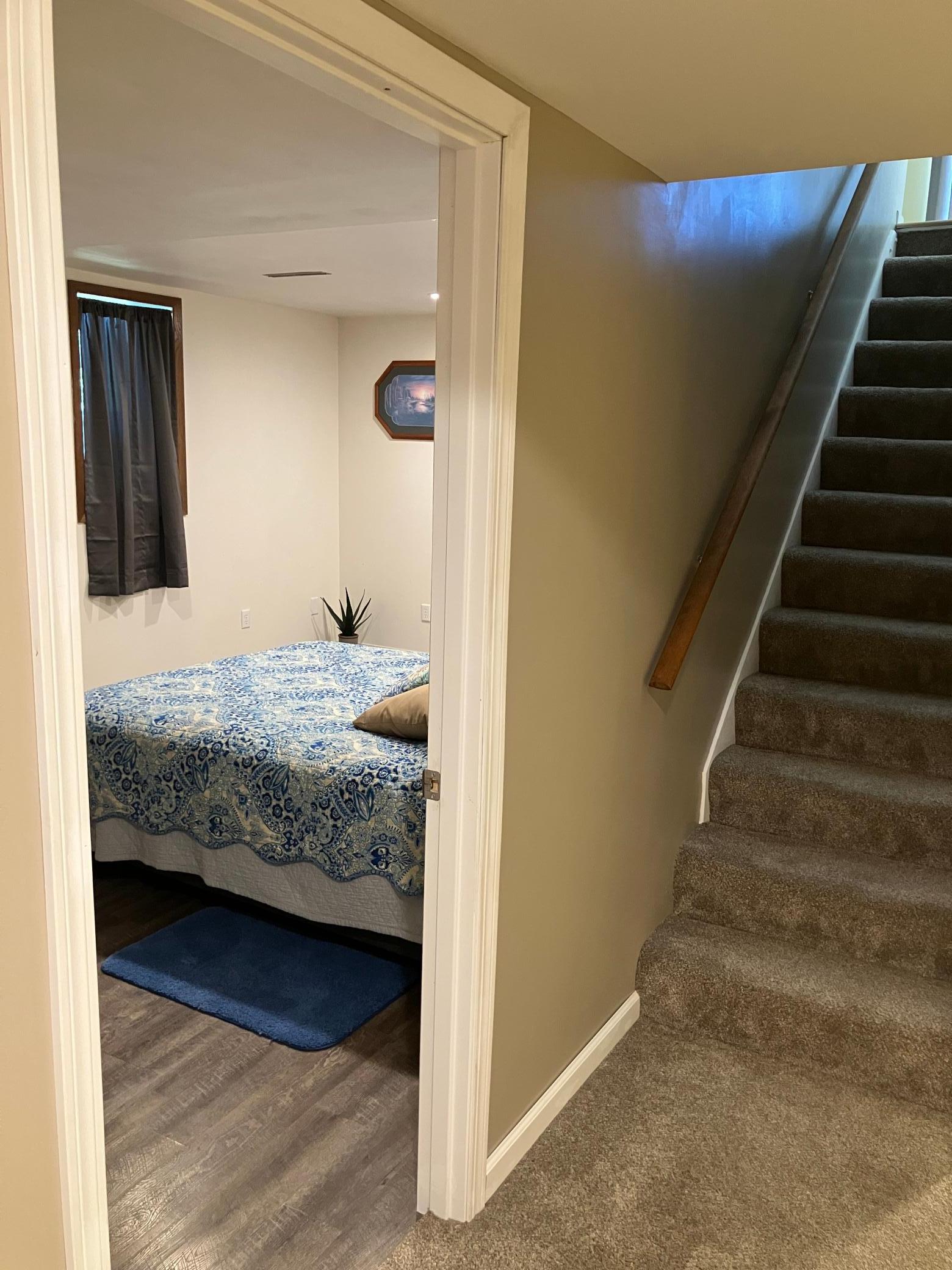 Basement stairs/Basement Bedroom