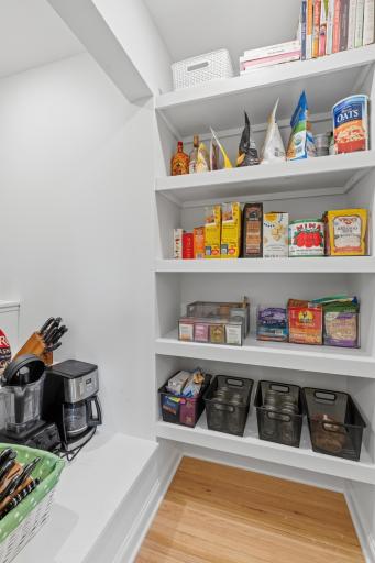 Walk-in closet pantry