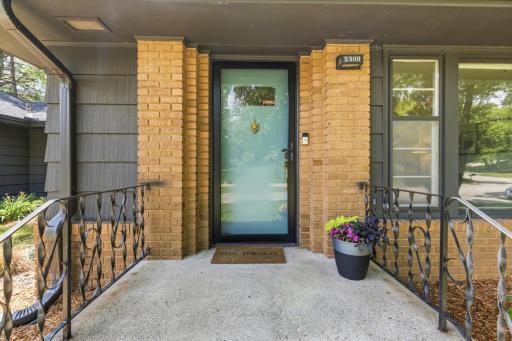 Front door - covered entry