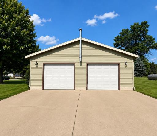 With an additional oversized detached 2 stall!
