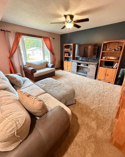 Living room with a beautiful window of the front yard