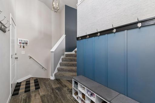Mudroom w/ Hooks to Hang Coats & Bags