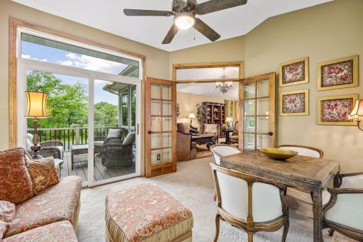French Doors and Ceiling Fan, As well as Access to Maintenance Free Deck
