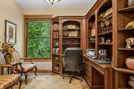 Gorgeous Custom Built In Desk and Shelves - Perfect Place to Work from Home