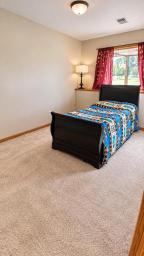Lower level bedroom off of the spacious family room