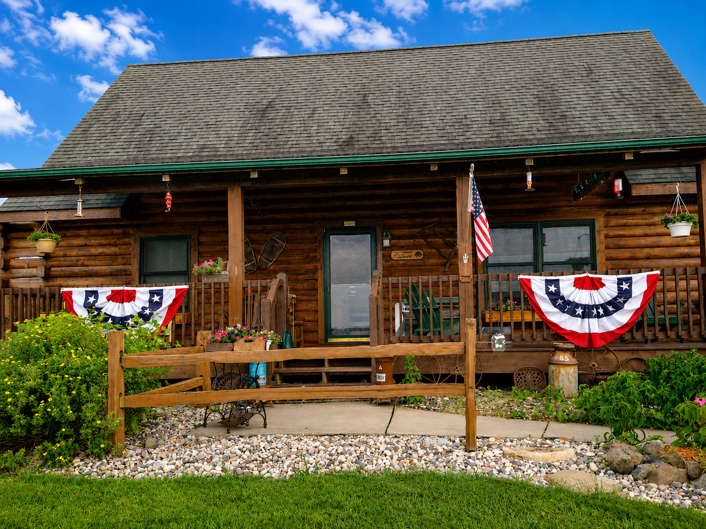 Front wrap-around porch for outside enjoyment...