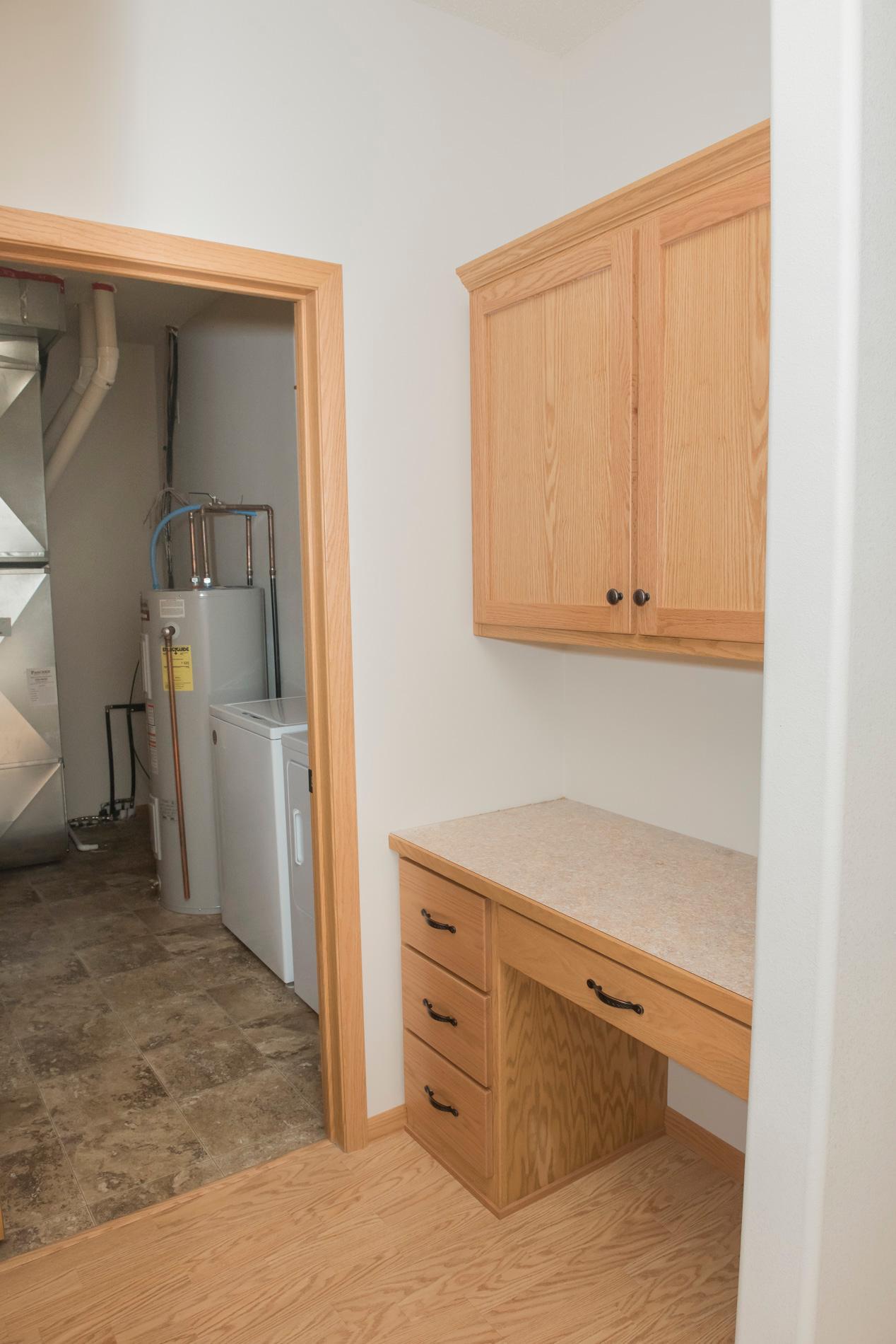 Built-in desk and cabinetry
