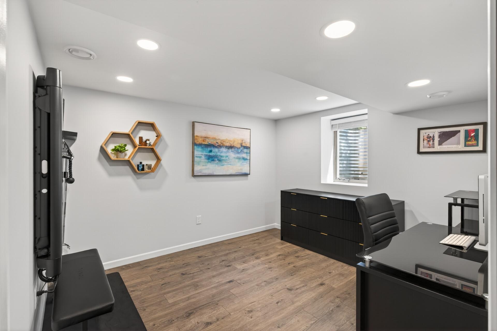 Lower Level Bedroom with Egress Window