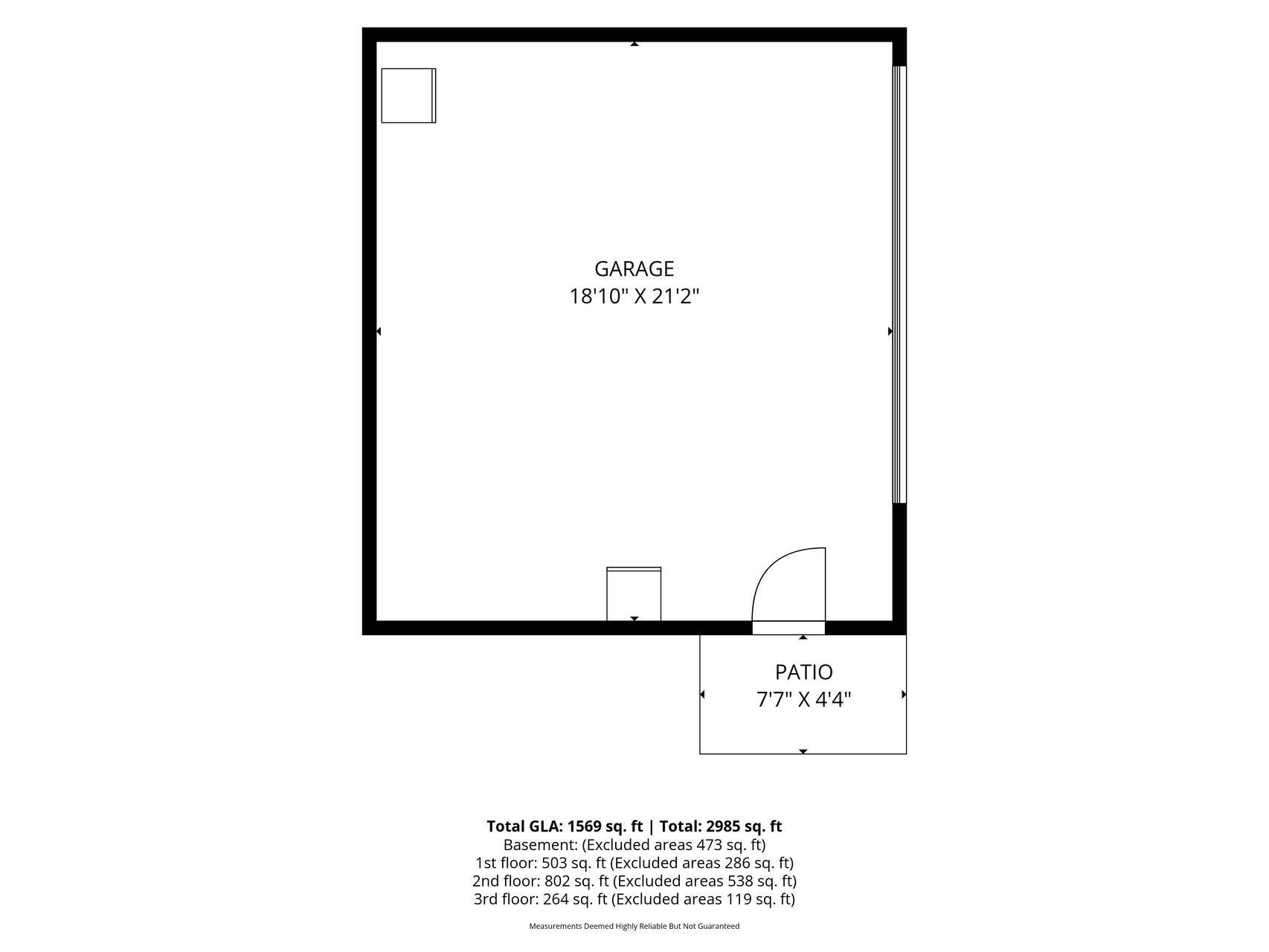 Garage Floor Plan with Measurements