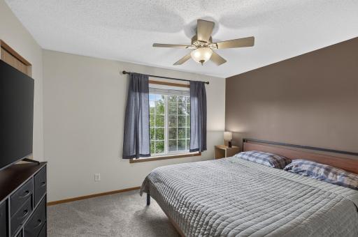 Primary Bedroom includes Ceiling fan, and freshly painted