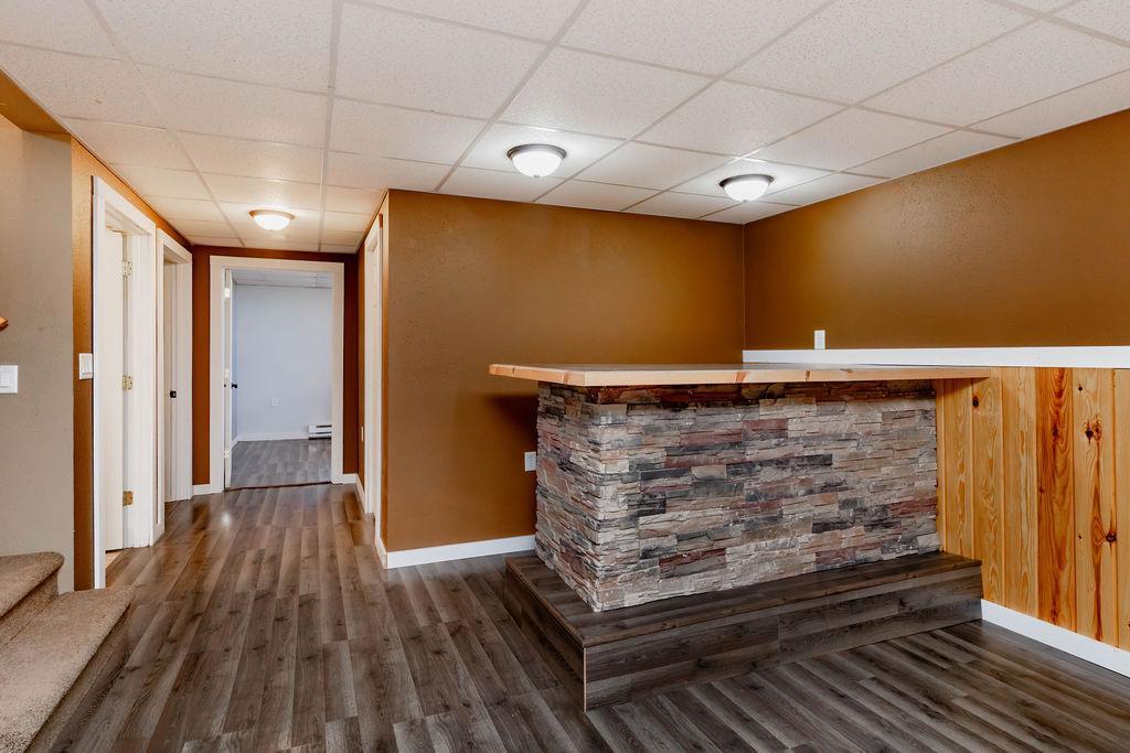 family room bar basement level