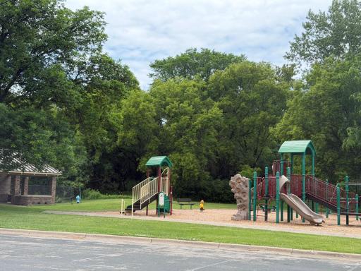 This playground is within walking distance of the townhome.