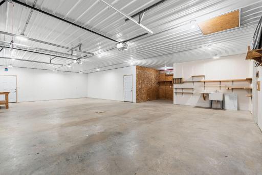 This deep garage has great storage!