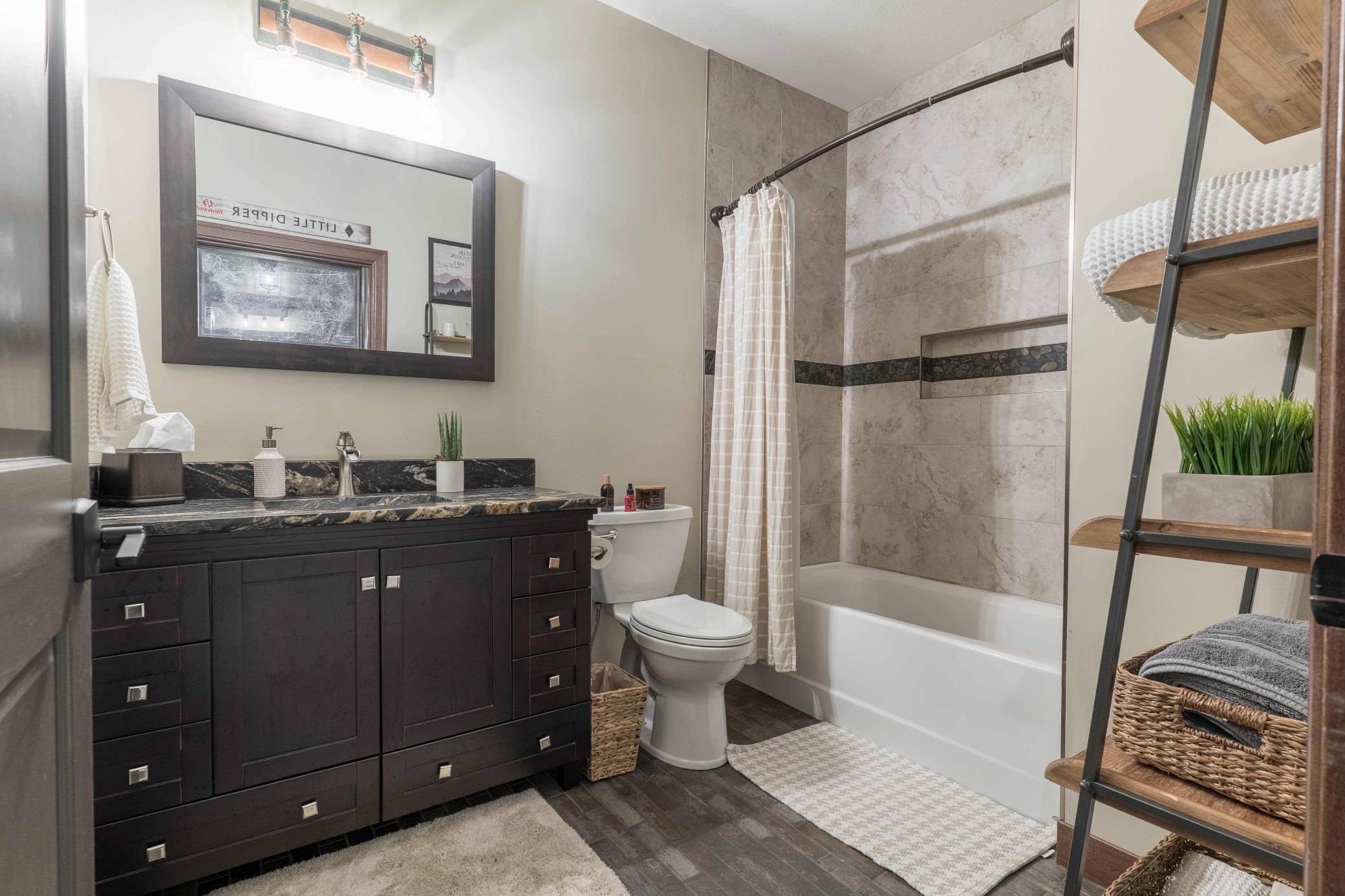 Full Bath Lower Level off Lake