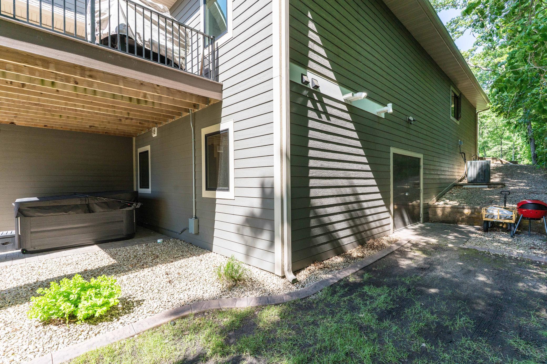 Walkout Level Under Garage Storage Entrance