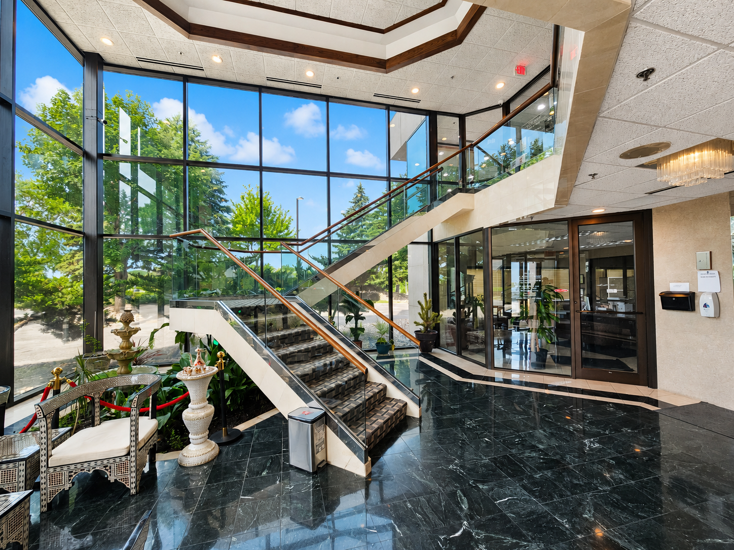 941 Hillwind Lobby and main floor tenant space.