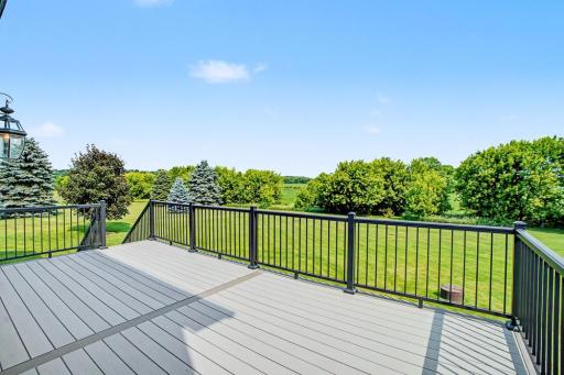 Maintenance free deck conveniently off the kitchen/dining