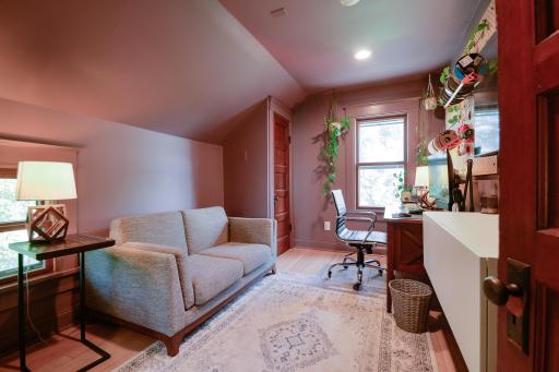 Upper level bedroom, currently used as office