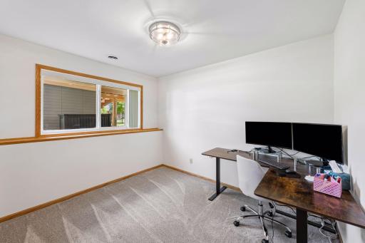 Currently used as a home office, this versatile room can easily adapt to your needs.