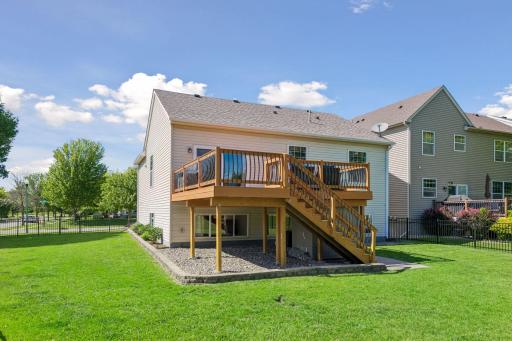 This deck is sturdy!! There's also a small shed underneath to store additional yard equipment and part of the sale.