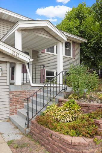 South facing home with a covered front entry