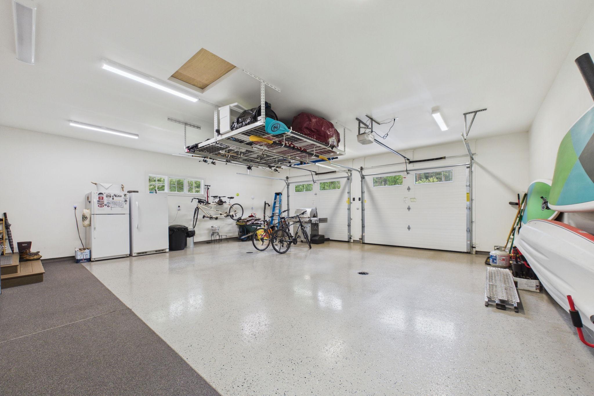 Attached 2 stall garage with storage