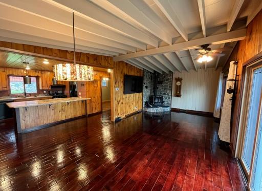 Living room to kitchen