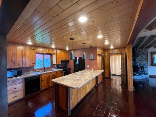 Kitchen with bar seating