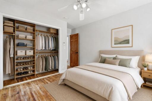 Virtually staged Bedroom 2 showcasing the spaceâs potential