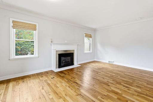 Spacious living room filled with natural light