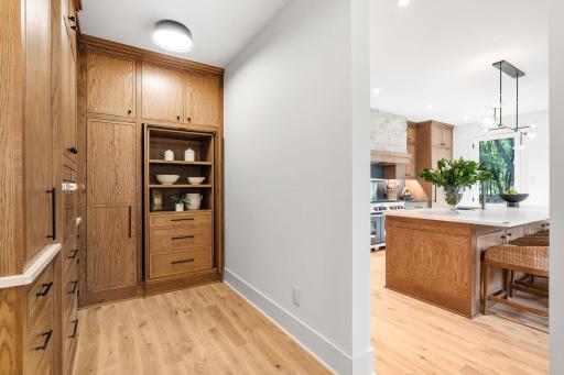 From the kitchen, step over to the pantry/scullery