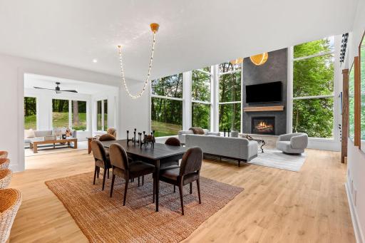 Inviting open floor plan streaming with natural light