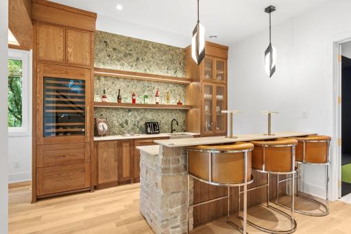 Stunning floating shelves to display your favorite barware or decor