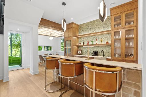 Easily entertain in the wet bar or the bar lounge