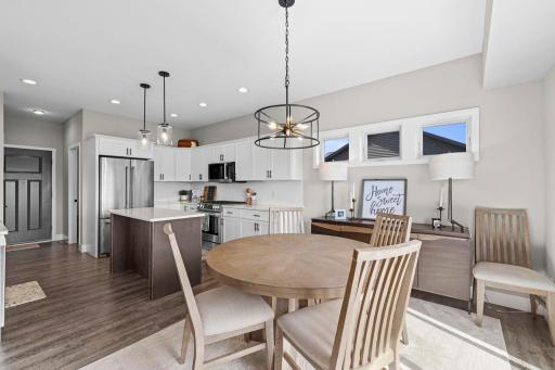 Modern, stylish light and fixtures throughout. Abundance of windows bring in a ton of sunlight and great bright, open spaces.