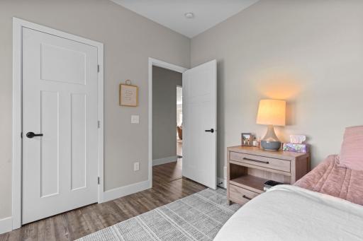 Two spacious bedrooms on the main level. Neutral colors, white trim and doors, and gorgeous LVP flooring.