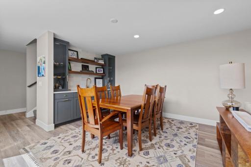 Impressive wet bar area that sets the stage perfect entertaining options or relaxing evenings at home.