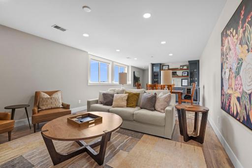 Fantastic finished basement, family room space! Sit back relax or entertain guests!