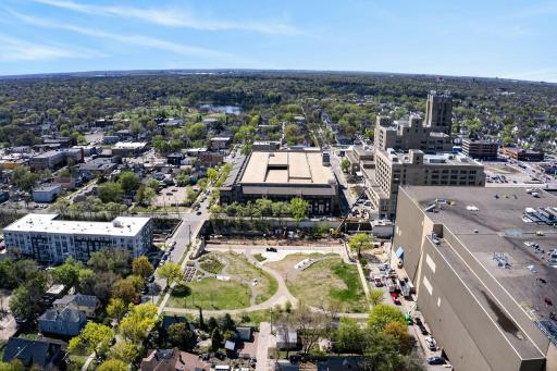 Enjoy views overlooking the Minneapolis Greenway, one of the nationâs premier urban trail systems