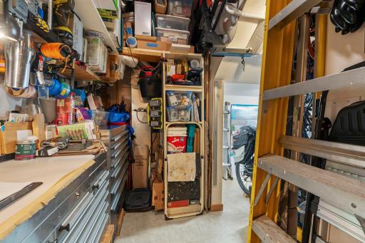 Large 11' x 9' finished storage space with versatile use, including potential interior garage.