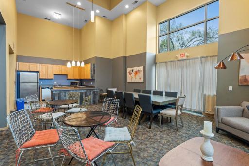 Shared community room offering a comfortable space for gathering and relaxing.