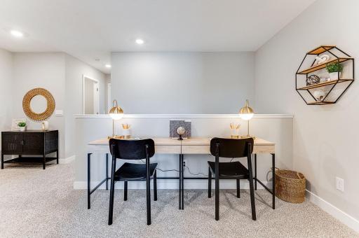 Whether for homework, or work from home, there's plenty of room for your office needs.