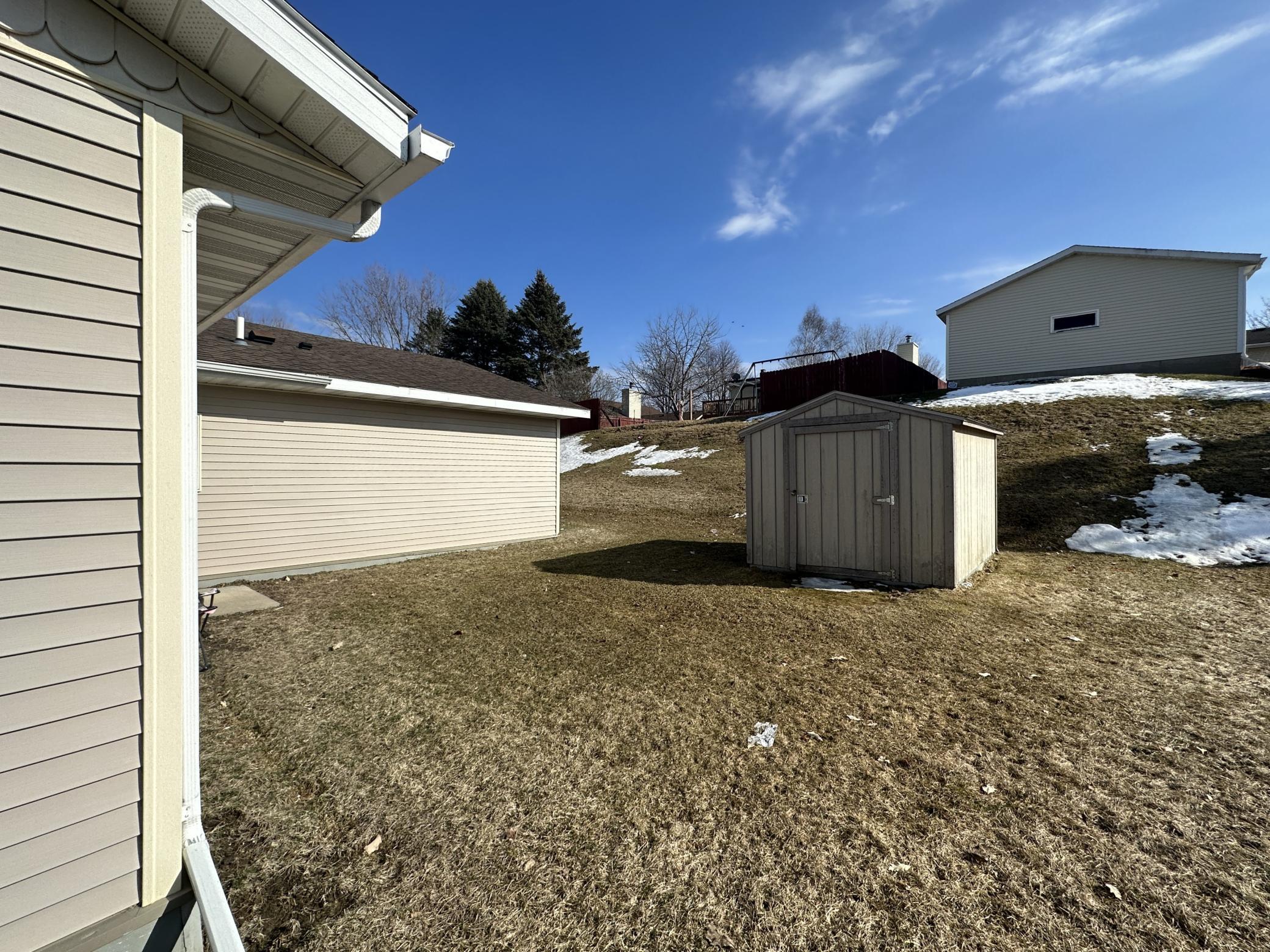 Storage Shed in Backyard