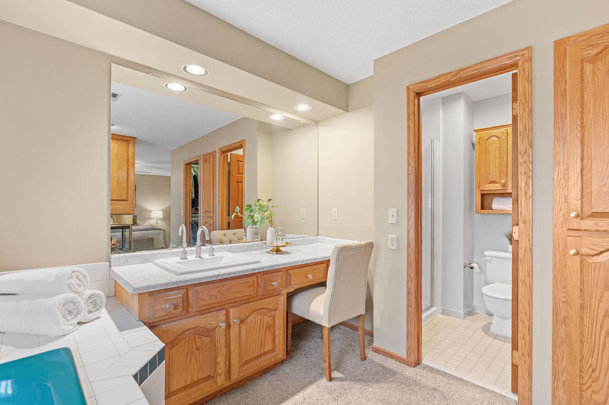 NEW shower & toilet