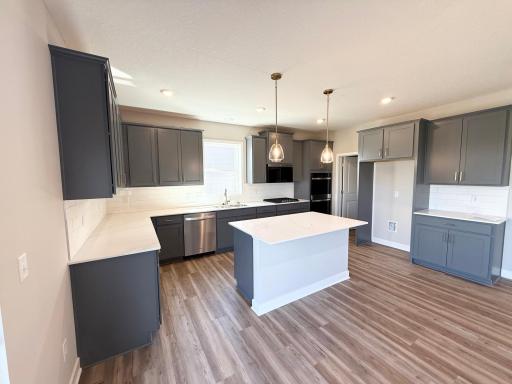 Photo from Actual Home: Large Signature kitchen in the beautiful Greyhound cabniet color.