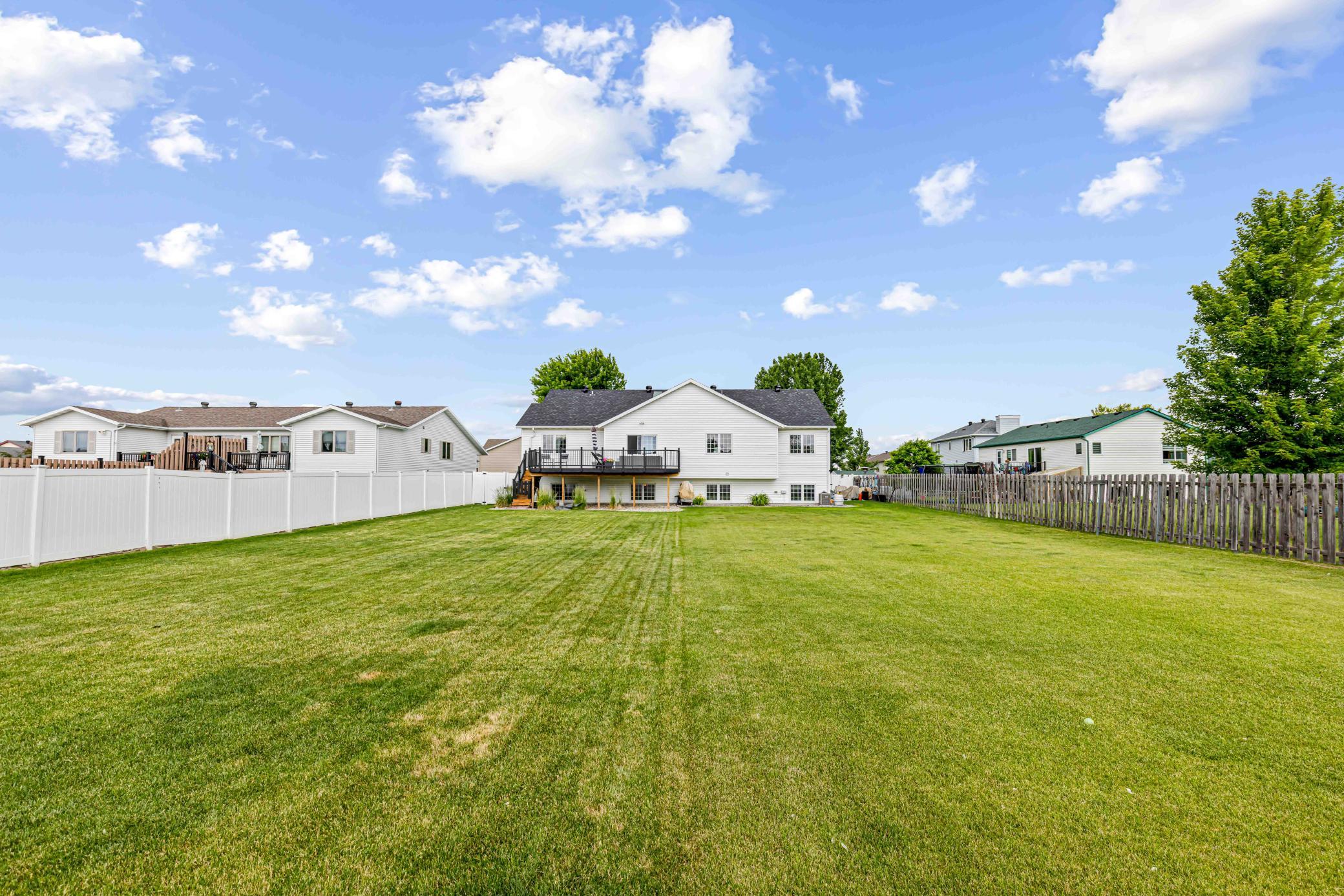 Large Partially Fenced Yard
