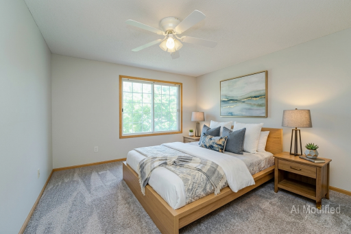 Primary bedroom -virtually staged