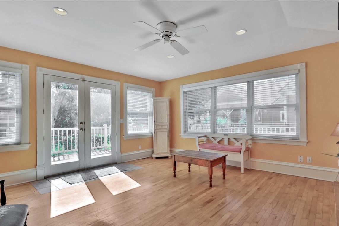 Family room with large patio doors