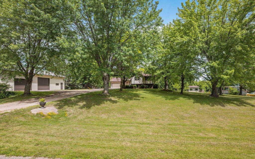 The Home is located on a cul-de-sac. This is a view from the road.